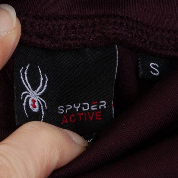Spyder Active Maroon Athletic Fleece Leggings Womens Size Small - Picture 4 of 8